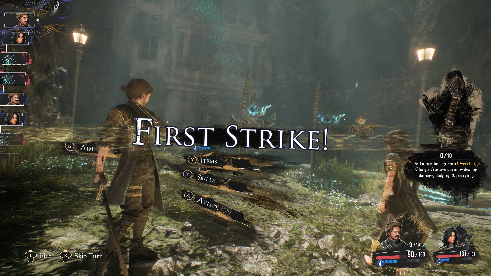 First Strike banner at the start of an ambush battle