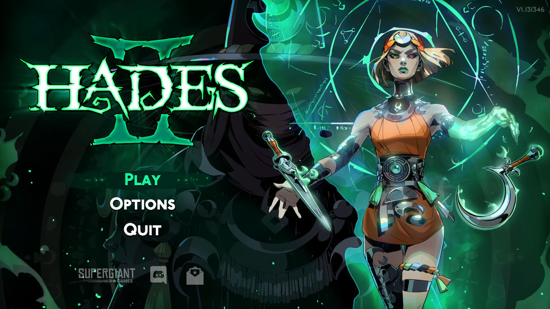 Hades II title screen with Melinoë