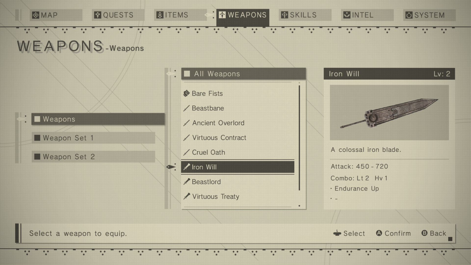 SKILLS root menu — only two top-level skill categories: "Pod Programs" (18% complete) and "Plug-in Chips". Right panel: 9S Lv 33 with full status