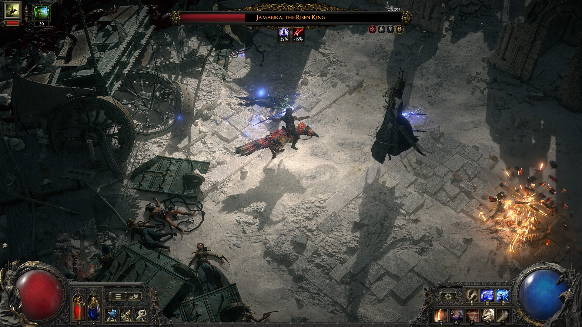 Path of Exile 2 boss Jamanra the Risen King