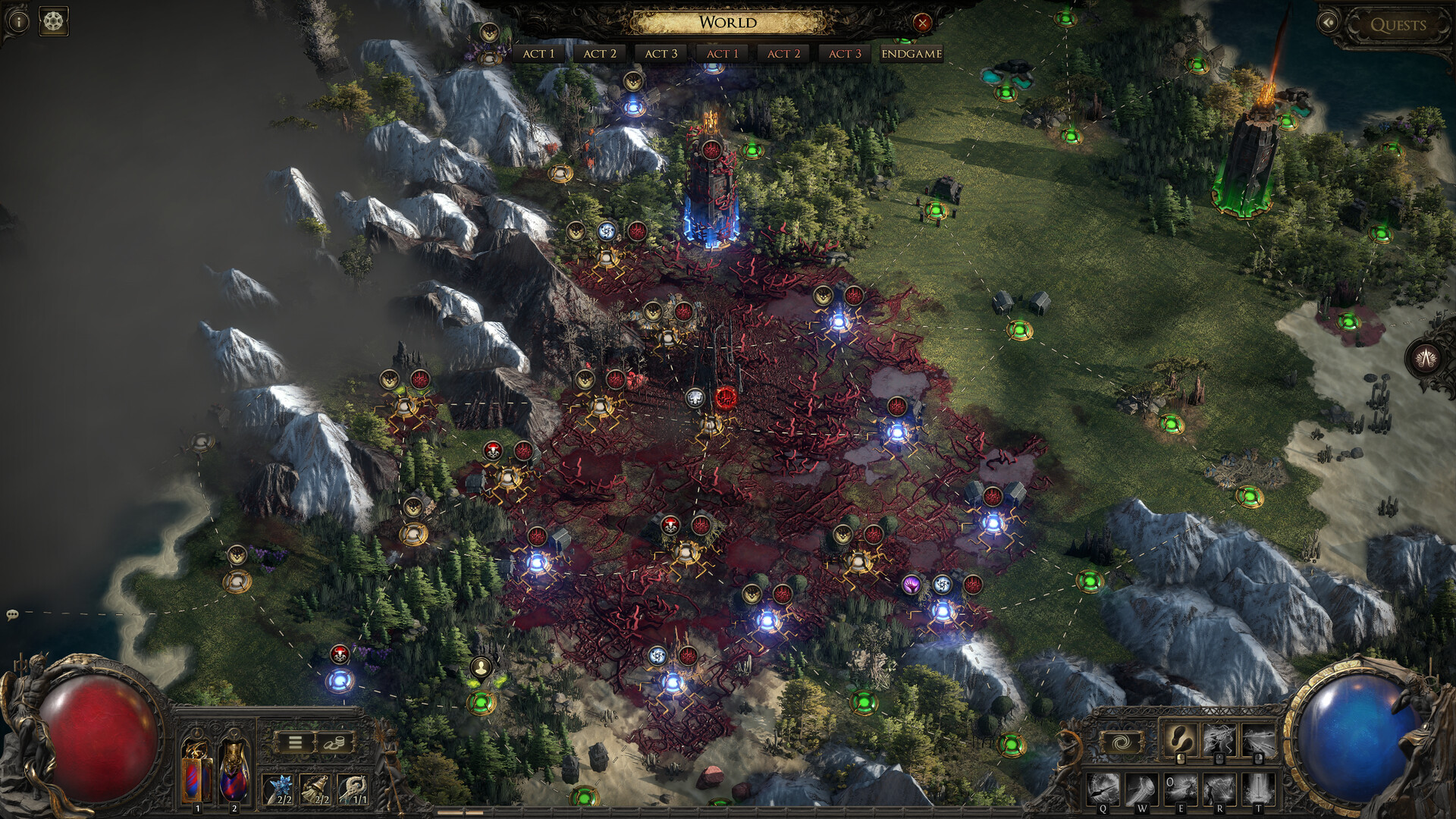 PoE2 Endgame World Map