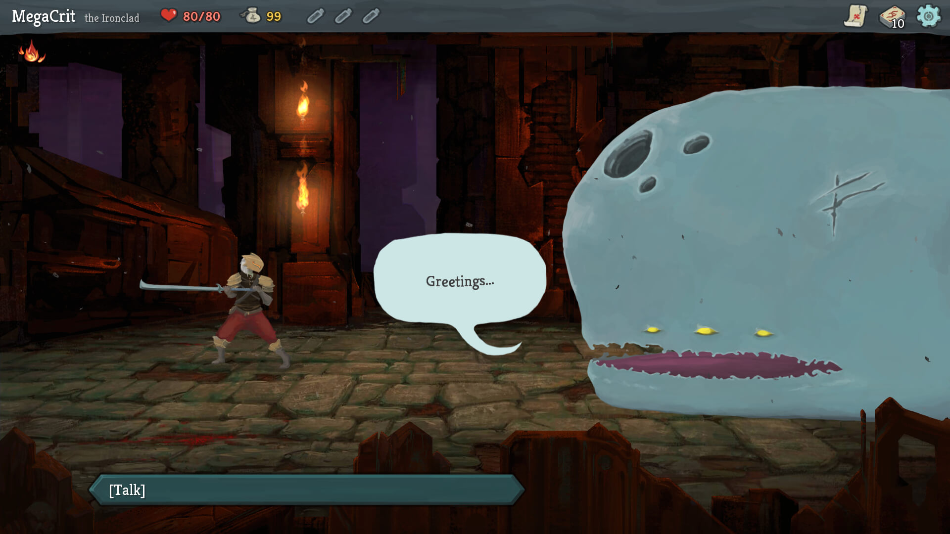 Event encounter — narrative dialogue with a creature