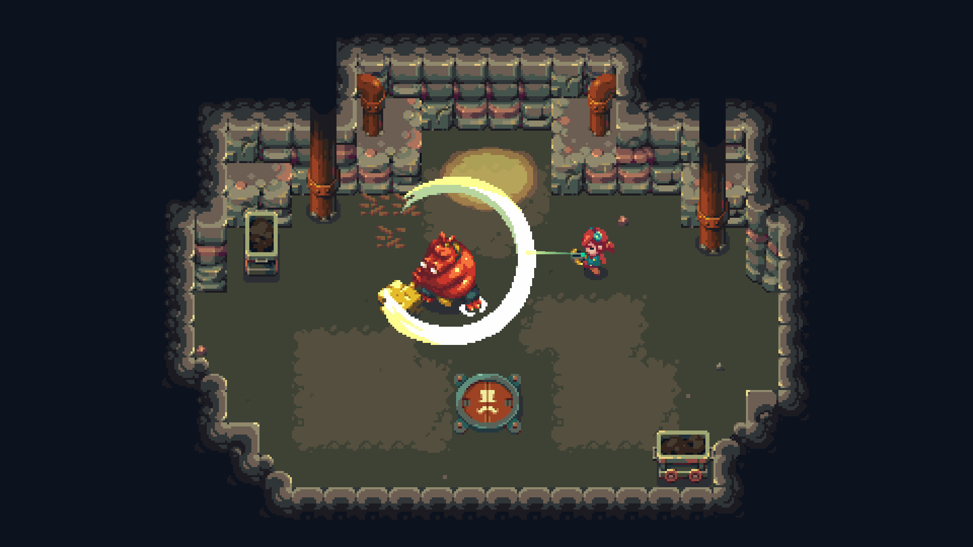 Sparklite top-down combat