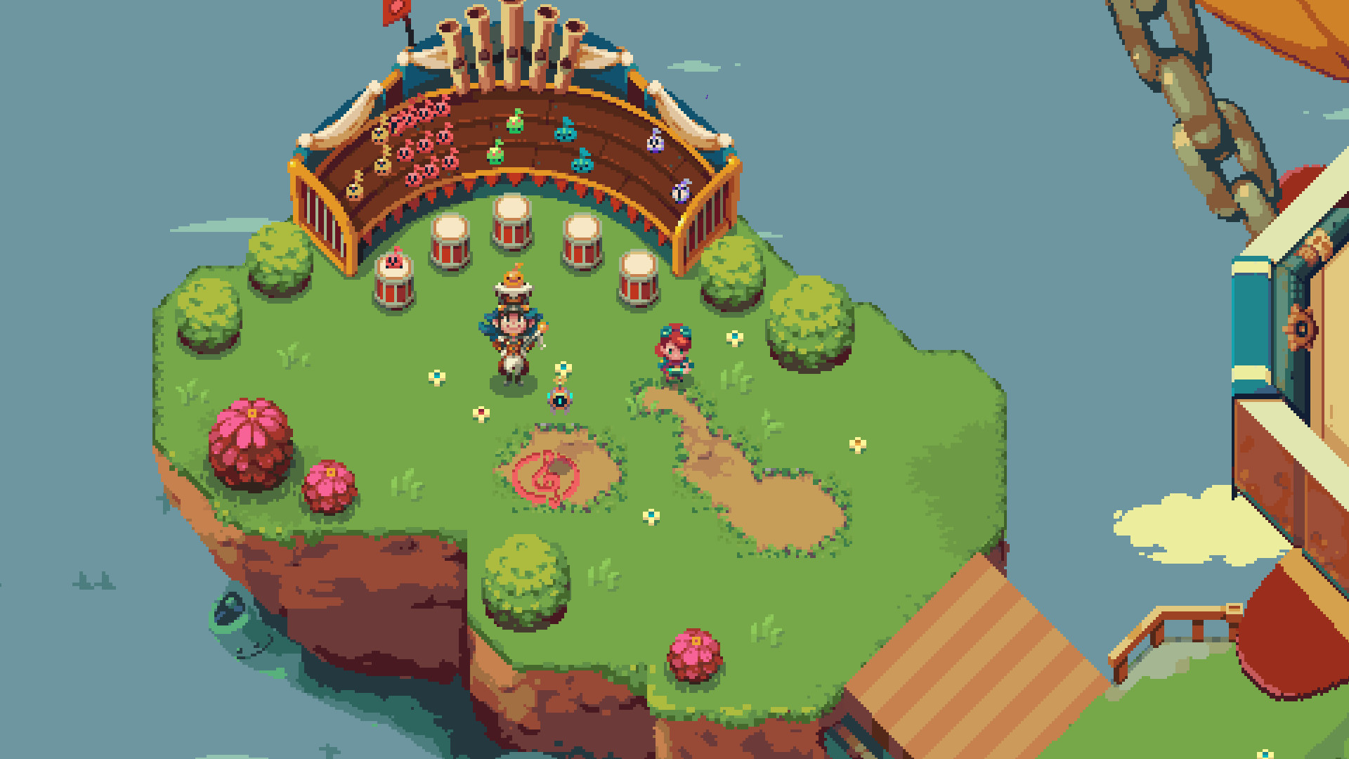 Sparklite Refuge hub with NPCs