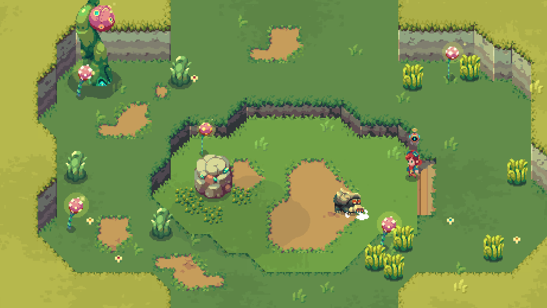 Sparklite Vinelands biome — hand-authored tile, randomly placed