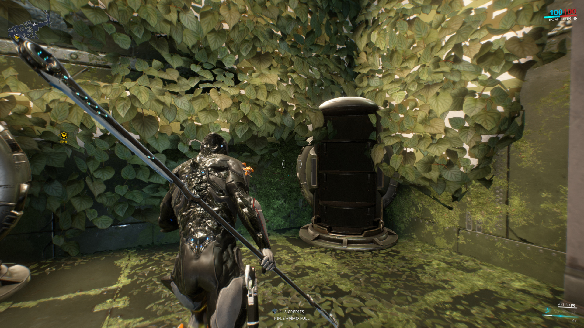 Warframe in-mission HUD